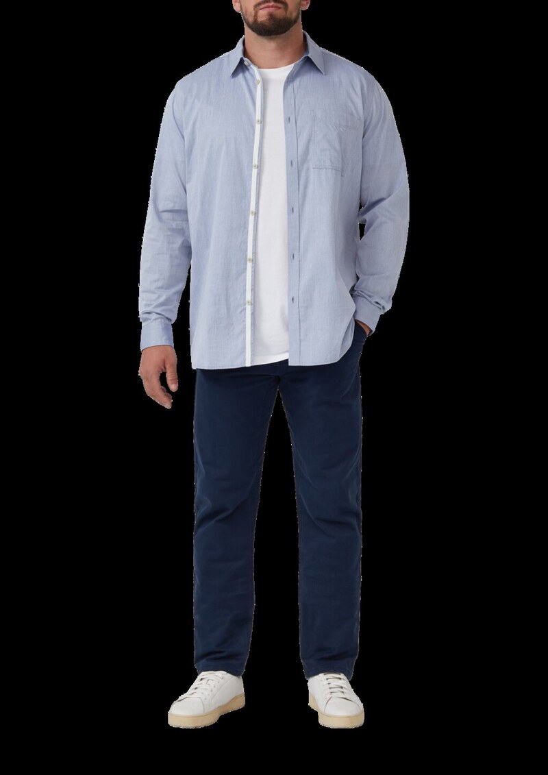 Regular Fit: Gewaschenes Hemd mit Button-Down-Kragen