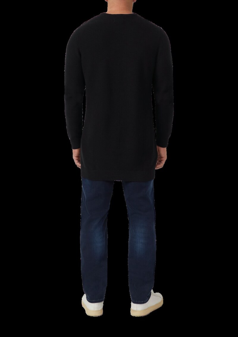 Strickpullover aus Baumwolle mit Struktur