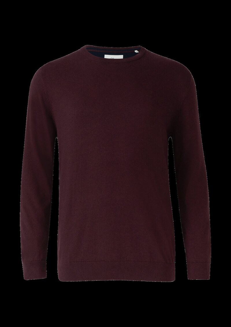 Baumwollpullover mit Logo-Stickerei