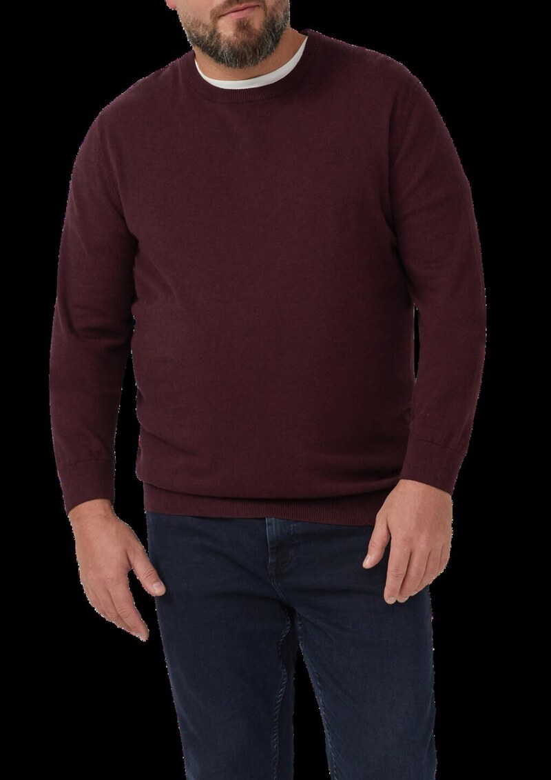 Baumwollpullover mit Logo-Stickerei