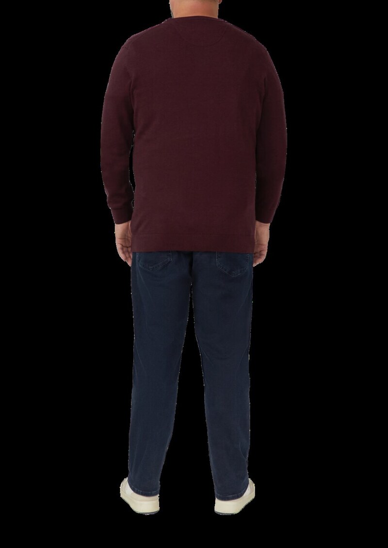 Baumwollpullover mit Logo-Stickerei