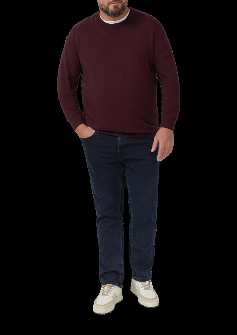 Baumwollpullover mit Logo-Stickerei