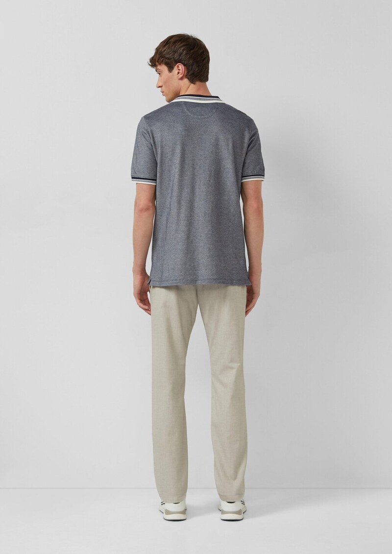 Piqué-Poloshirt in Bi-color-Optik mit Brusttasche