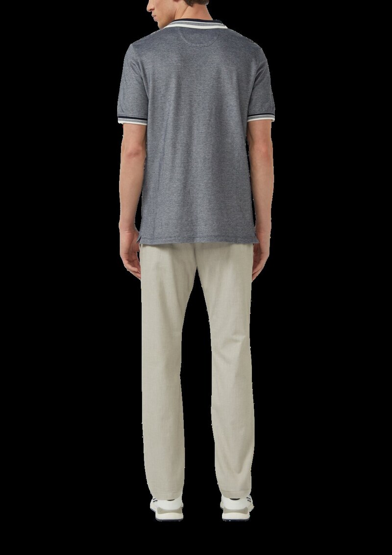 Piqué-Poloshirt in Bi-color-Optik mit Brusttasche