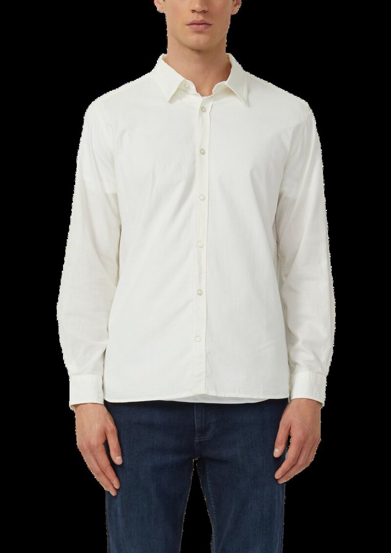 Regular Fit: Strukturiertes Hemd mit Kentkragen