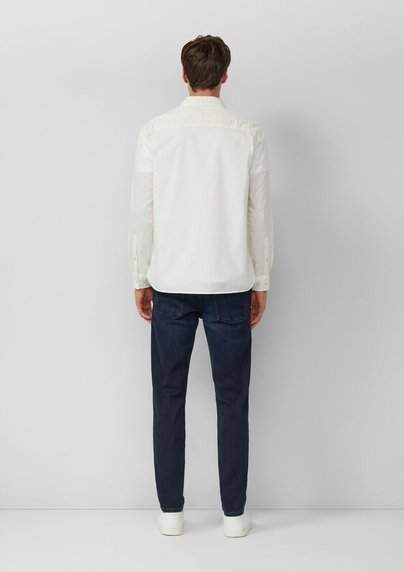 Regular Fit: Strukturiertes Hemd mit Kentkragen