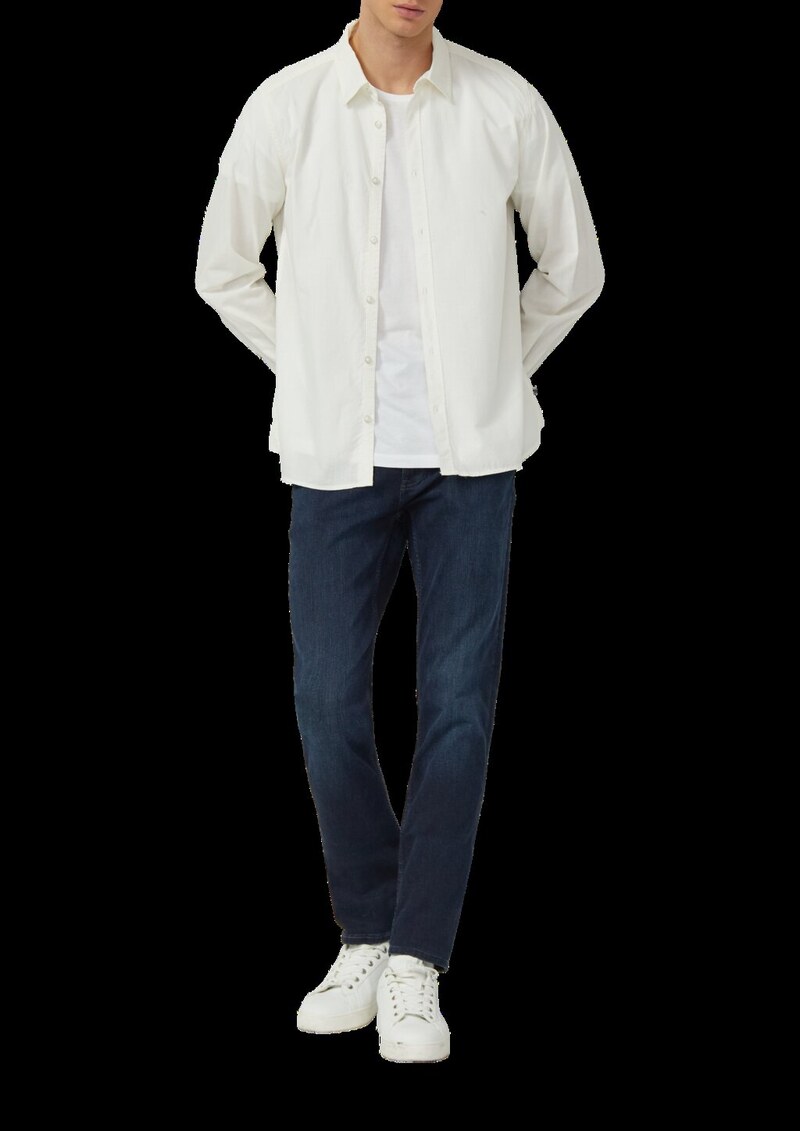 Regular Fit: Strukturiertes Hemd mit Kentkragen