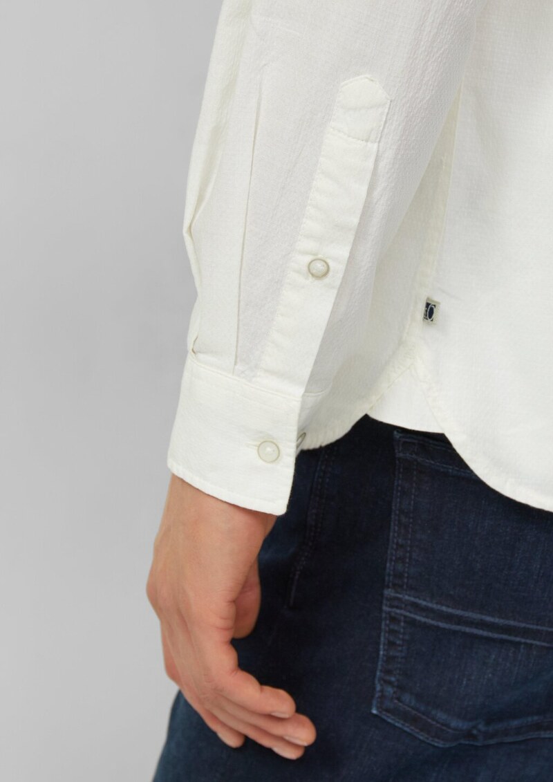 Regular Fit: Strukturiertes Hemd mit Kentkragen