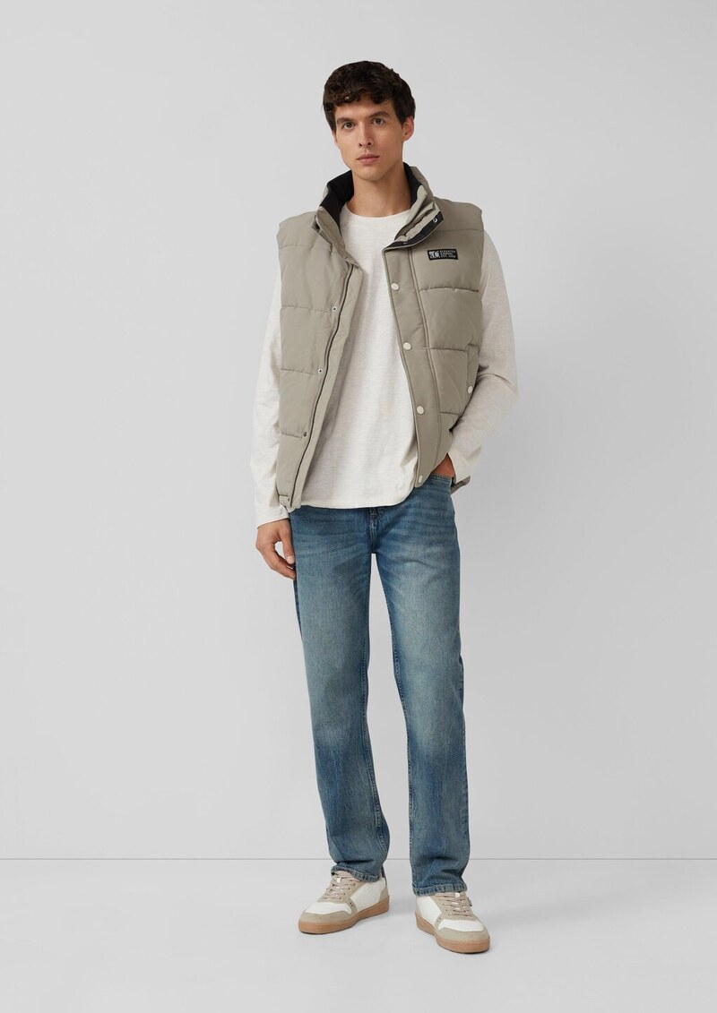 Meliertes Longsleeve aus reiner Baumwolle mit Raglanarm