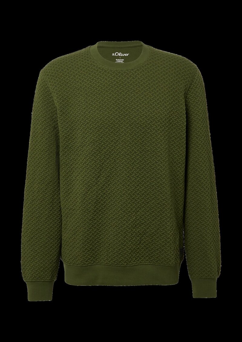 Strukturiertes Sweatshirt mit Crew Neck