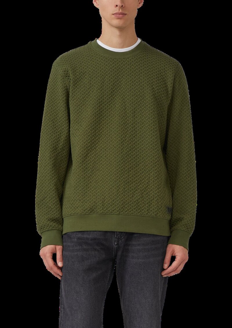 Strukturiertes Sweatshirt mit Crew Neck