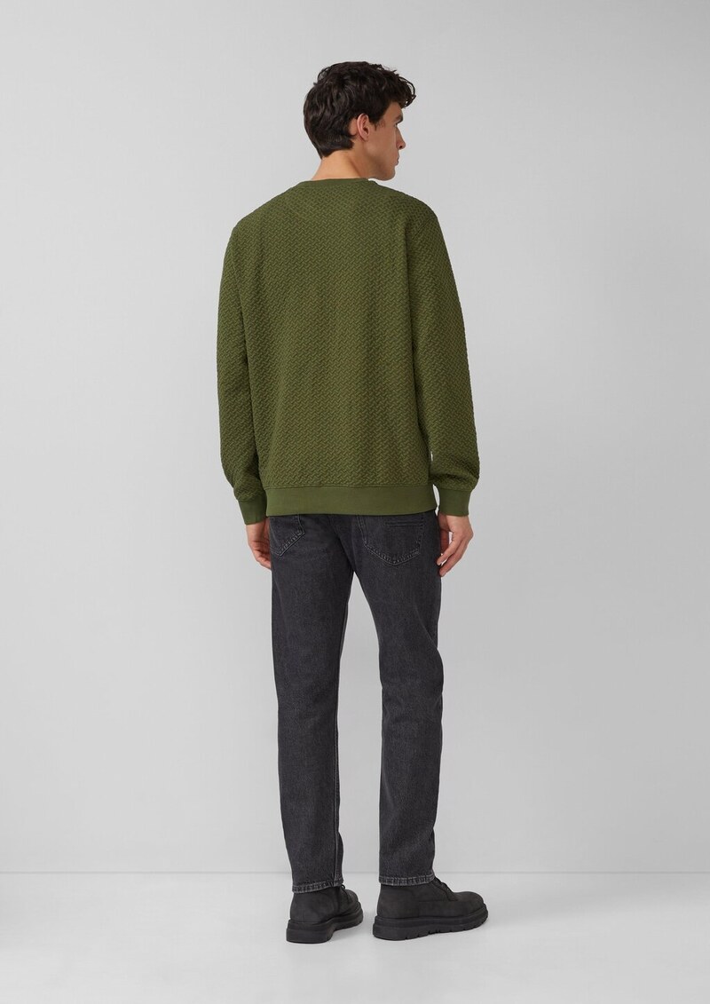 Strukturiertes Sweatshirt mit Crew Neck