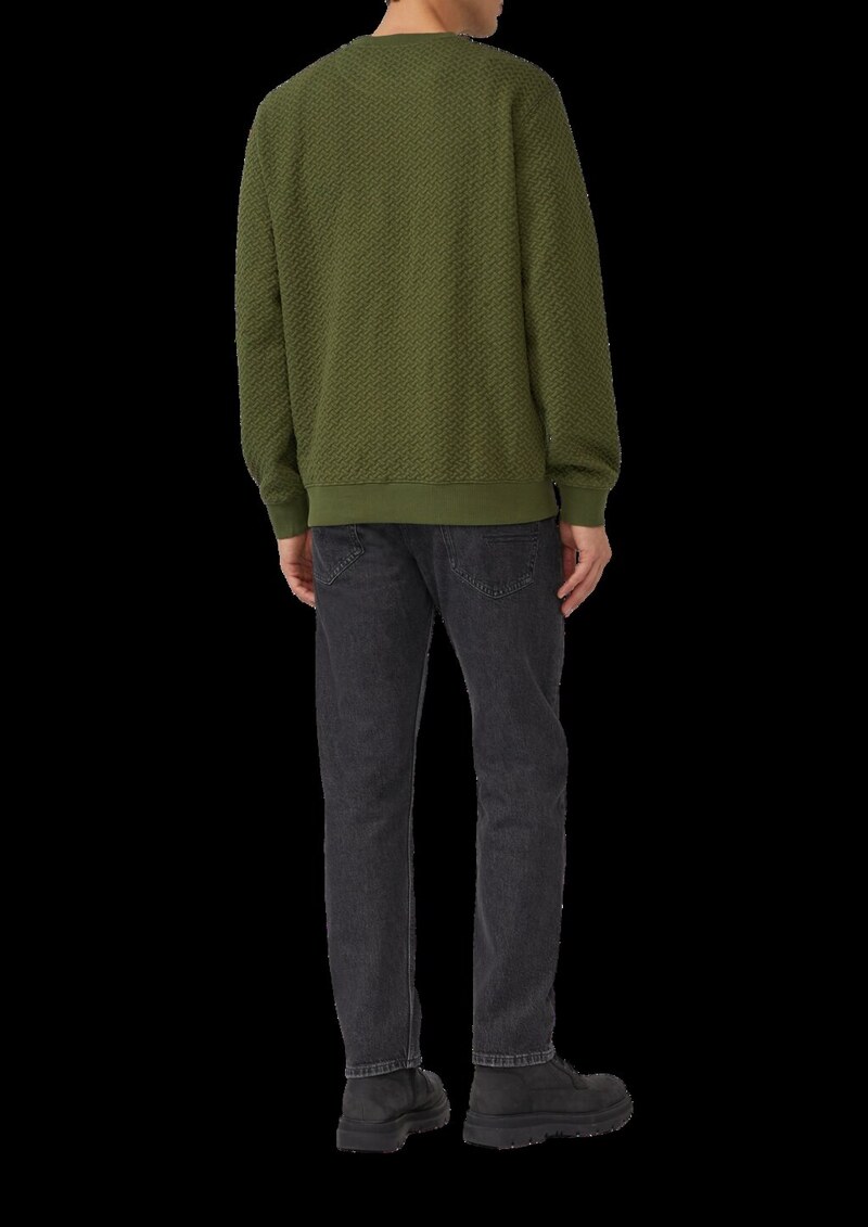 Strukturiertes Sweatshirt mit Crew Neck