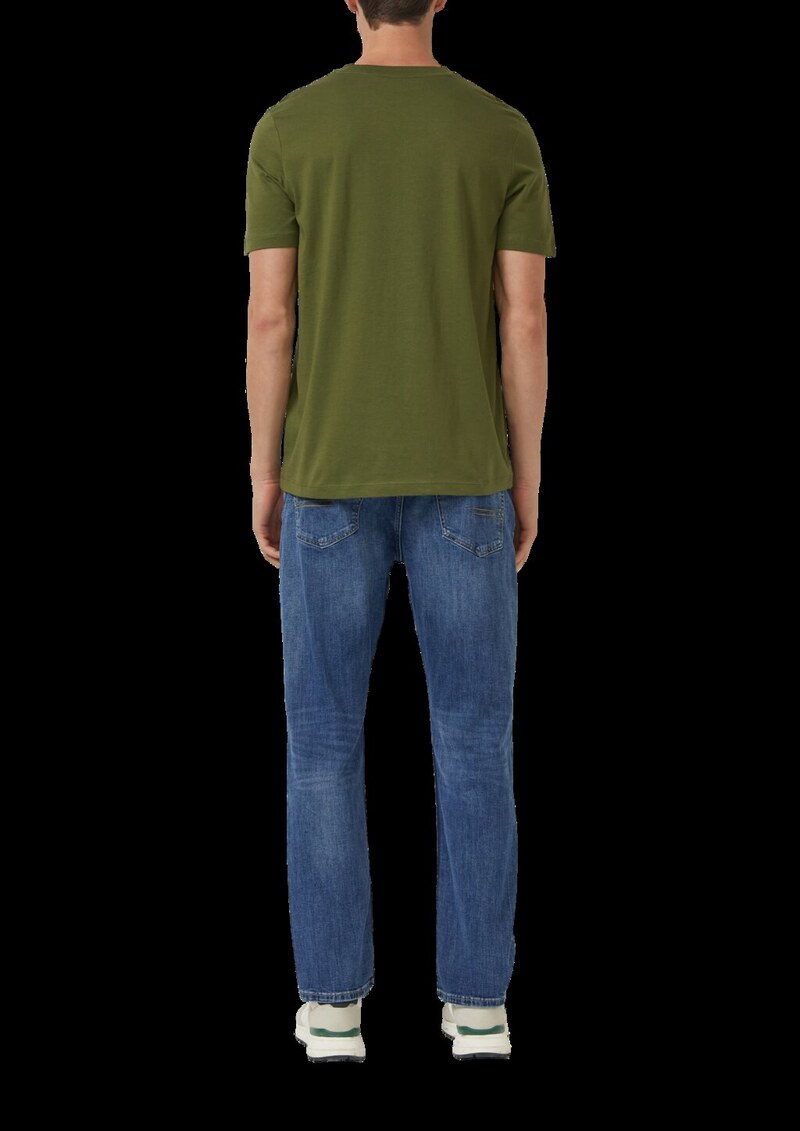 Baumwoll-T-Shirt mit Crew Neck und Front-Print