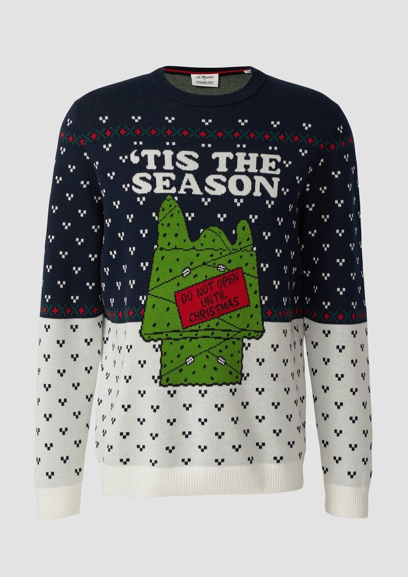 Weihnachtspullover aus reiner Baumwolle mit Peanuts®-Motiv