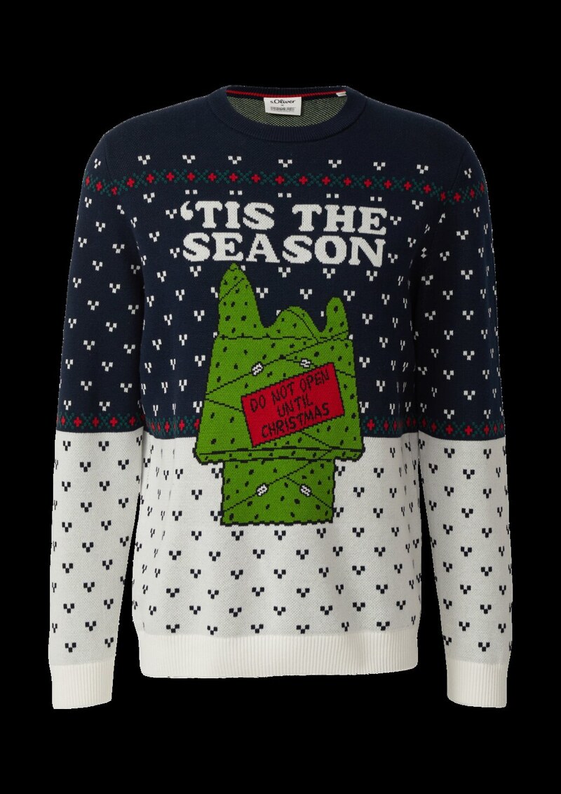 Weihnachtspullover aus reiner Baumwolle mit Peanuts®-Motiv