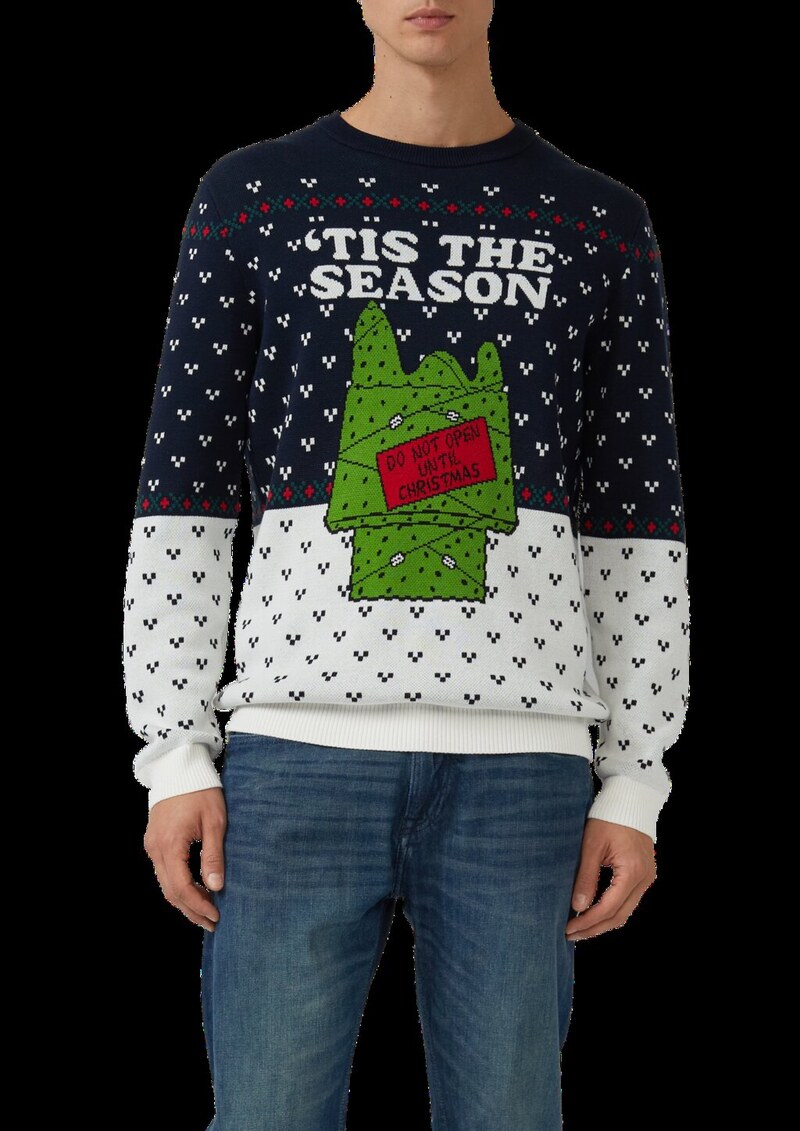 Weihnachtspullover aus reiner Baumwolle mit Peanuts®-Motiv