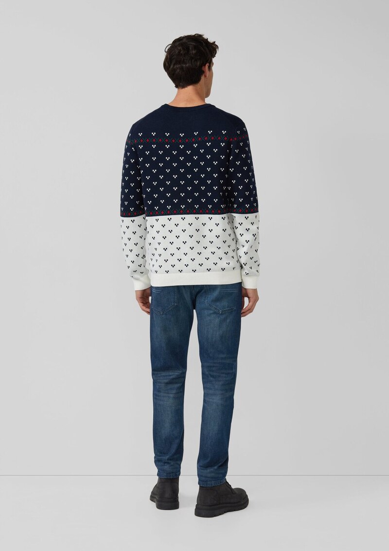 Weihnachtspullover aus reiner Baumwolle mit Peanuts®-Motiv