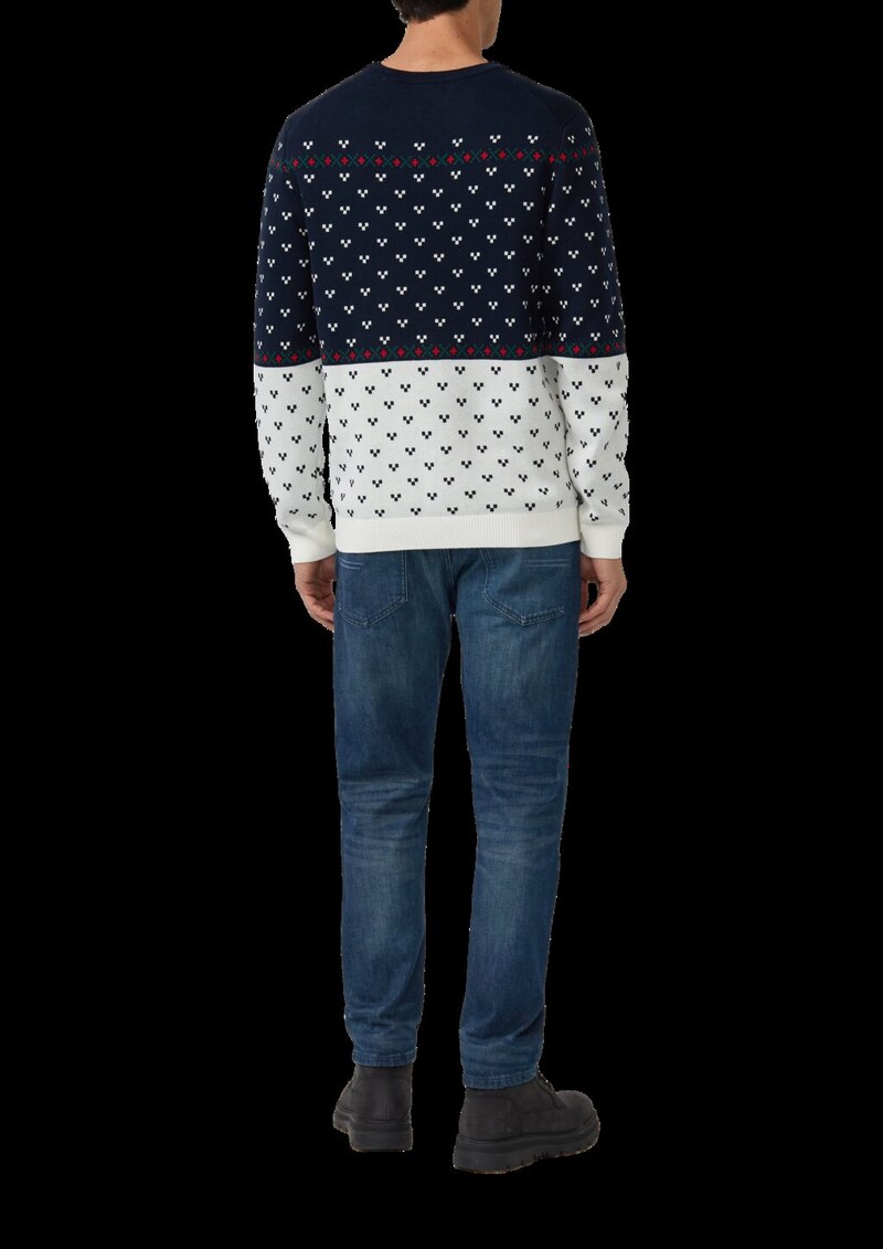 Weihnachtspullover aus reiner Baumwolle mit Peanuts®-Motiv