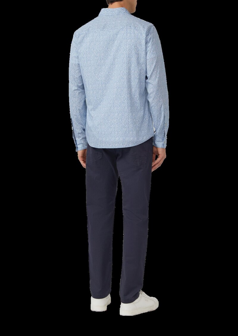 Slim Fit: Hemd aus Baumwollstretch mit All-over-Print
