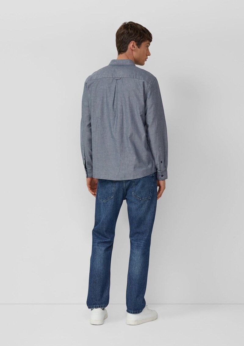 Regular Fit: Weiches Chambray-Hemd mit Button-Down-Kragen
