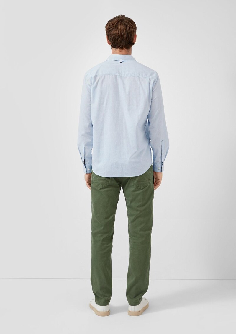 Regular Fit: Strukturiertes Hemd mit Brusttasche