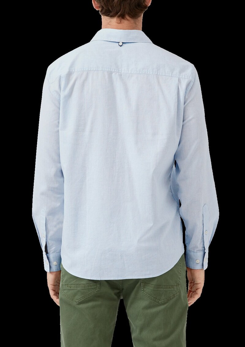 Regular Fit: Strukturiertes Hemd mit Brusttasche