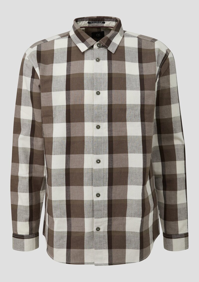 Regular Fit: Kariertes Flanellhemd
