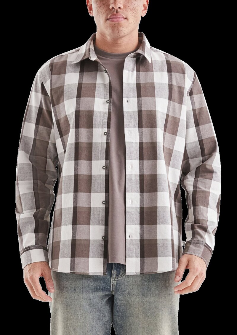 Regular Fit: Kariertes Flanellhemd