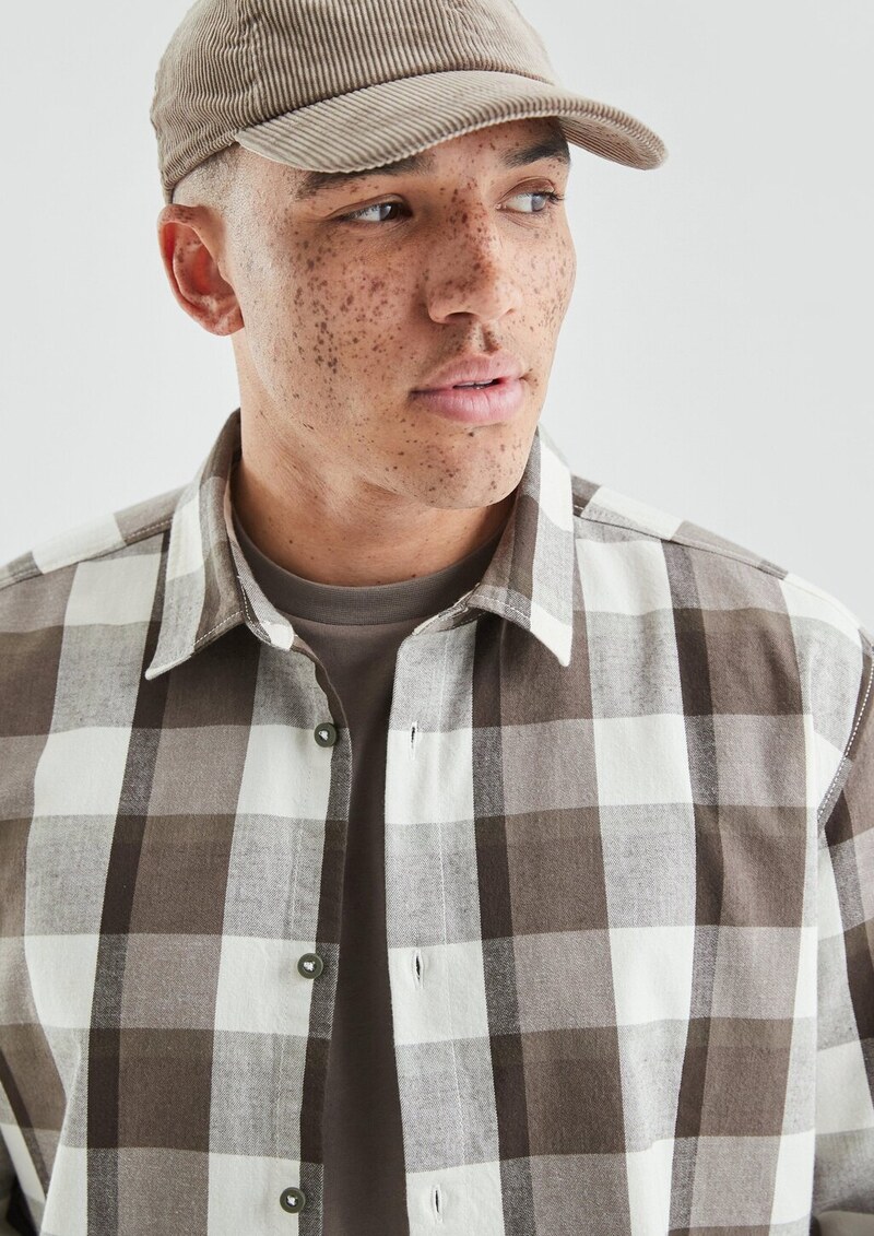 Regular Fit: Kariertes Flanellhemd