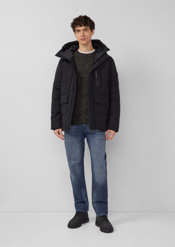 Gerippter Multi-Colour-Strickpullover aus Baumwollmix