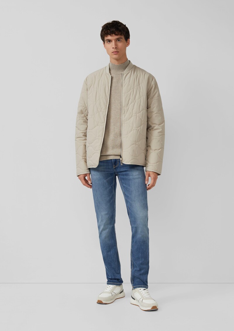 Strickpullover aus Wollmix mit Stehkragen