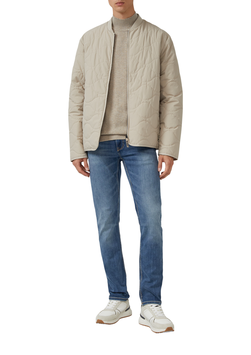 Strickpullover aus Wollmix mit Stehkragen