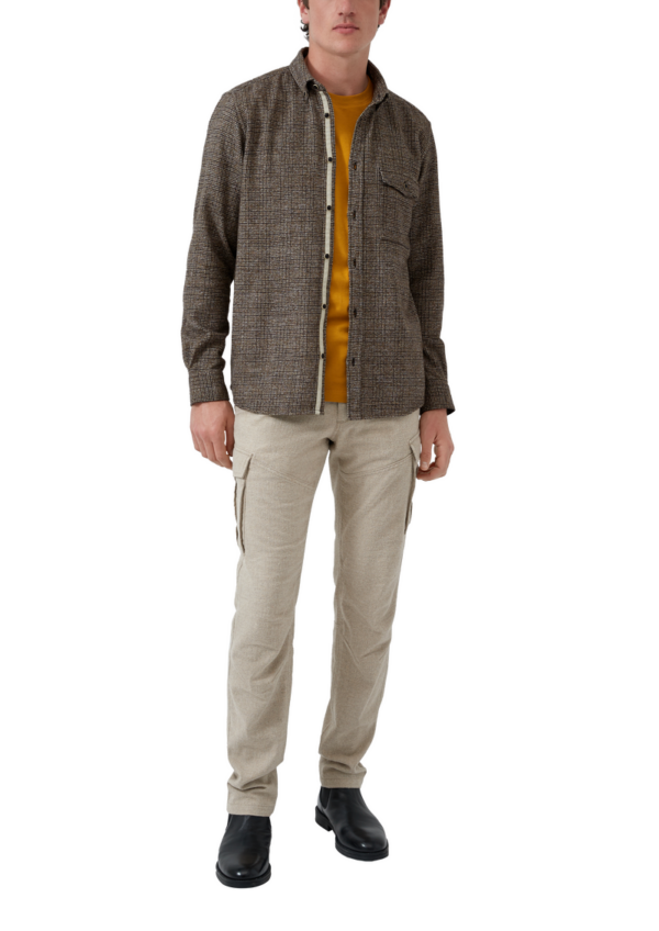 Regular Fit: Flanellhemd mit Button-Down-Kragen