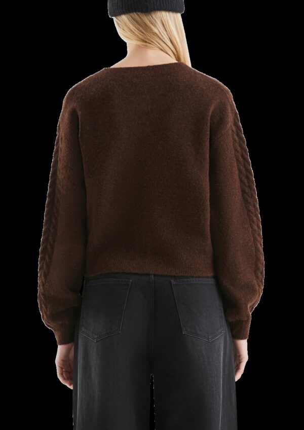 Strickjacke mit Zopfmuster