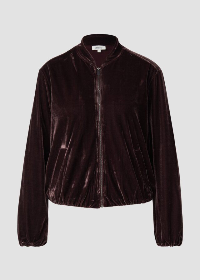 Fließender Samtblouson