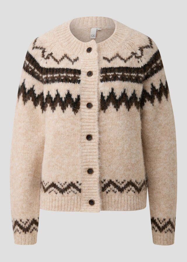 Strickjacke mit Norwegermuster