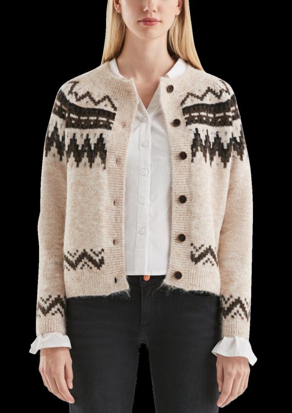 Strickjacke mit Norwegermuster