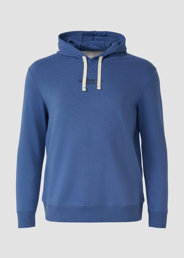 Kapuzenpullover aus Baumwollmix mit Logo-Print