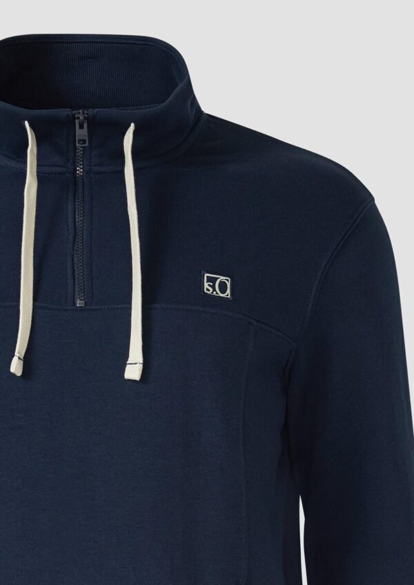 Sweatshirt mit Eingrifftaschen und Label-Patch