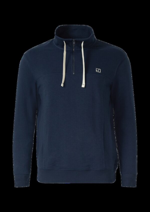 Sweatshirt mit Eingrifftaschen und Label-Patch