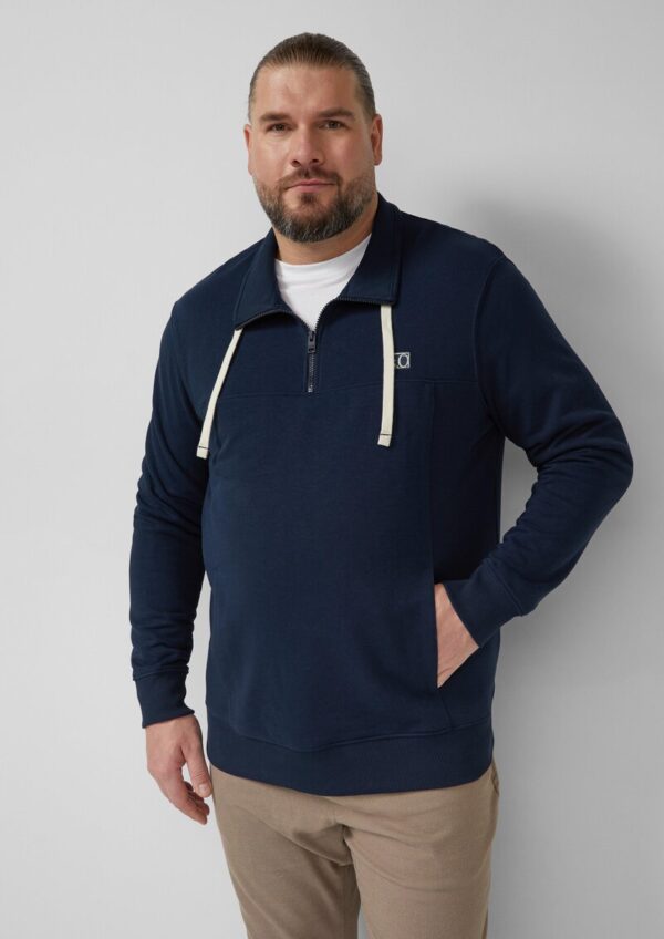 Sweatshirt mit Eingrifftaschen und Label-Patch