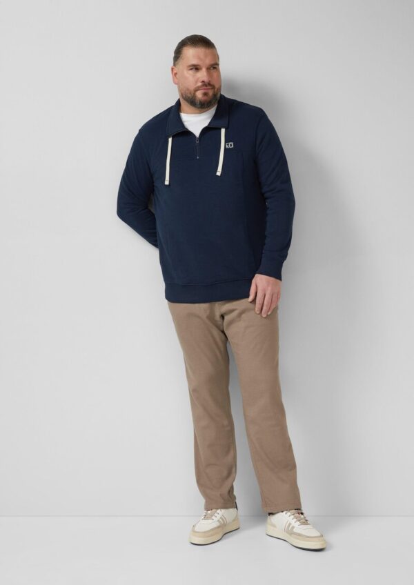 Sweatshirt mit Eingrifftaschen und Label-Patch