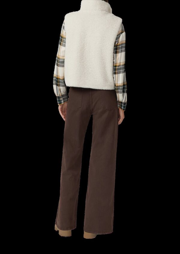 Weste aus Teddyplüsch mit Eingrifftaschen