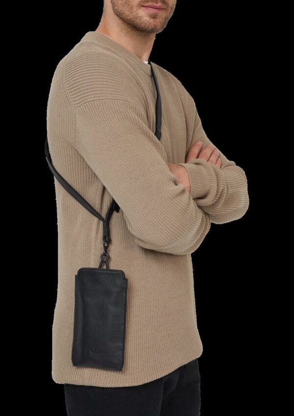 Edle Handy-Tasche aus Leder mit abnehmbarem Tragegurt