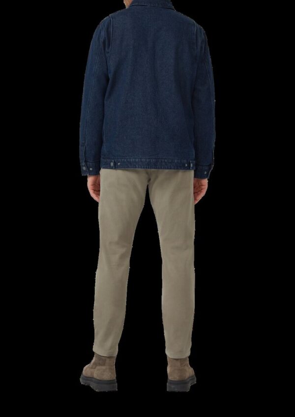 Gefüttertes Denim-Overshirt mit Eingrifftaschen