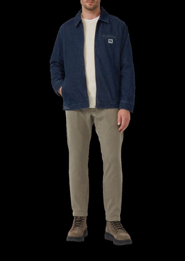 Gefüttertes Denim-Overshirt mit Eingrifftaschen