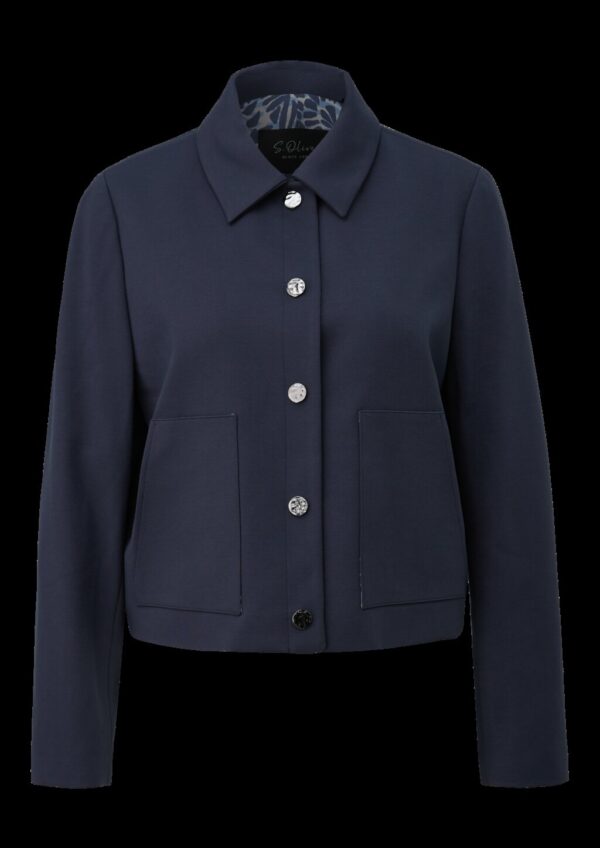 Boxy-Jacke mit leichtem Futter und Hemdkragen