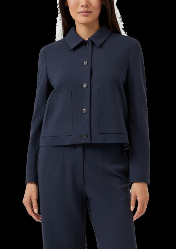 Boxy-Jacke mit leichtem Futter und Hemdkragen