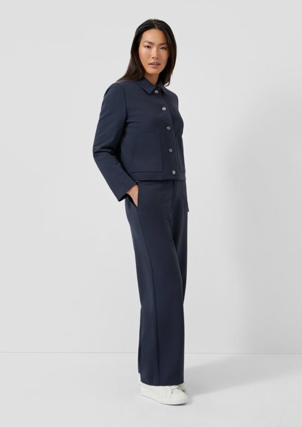 Boxy-Jacke mit leichtem Futter und Hemdkragen